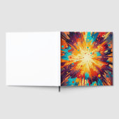 Cosmic Burst Abstract Splatter Art Gastenboek (Volledig)