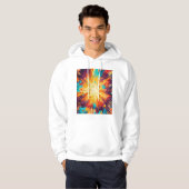 Cosmic Burst Abstract Splatter Art Hoodie (Voorkant volledig)