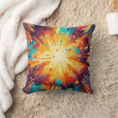 Cosmic Burst Abstract Splatter Art Kussen (Deken)