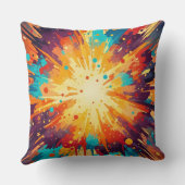 Cosmic Burst Abstract Splatter Art Kussen (Achterkant)