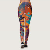 Cosmic Burst Abstract Splatter Art Leggings (Achterkant)