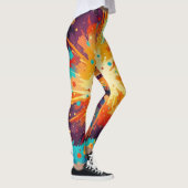 Cosmic Burst Abstract Splatter Art Leggings (Rechts)