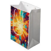 Cosmic Burst Abstract Splatter Art Medium Cadeauzakje (Voorkant Gekanteld)