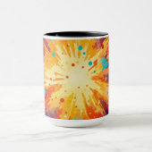 Cosmic Burst Abstract Splatter Art Mok (Midden)