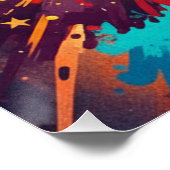 Cosmic Burst Abstract Splatter Art Perfect Poster (Hoek)