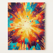 Cosmic Burst Abstract Splatter Art Planner (Achterkant)