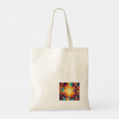 Cosmic Burst Abstract Splatter Art Tote Bag (Achterkant)