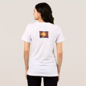 Cosmic Burst Abstract Splatter Art Tri-Blend Shirt (Achterkant volledig)