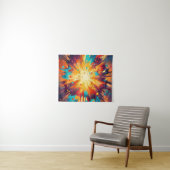 Cosmic Burst Abstract Splatter Art Wandkleed (In Situ (horizontaal))