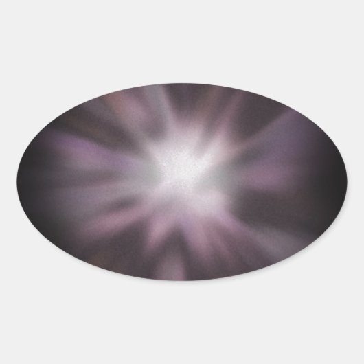 Cosmic Burst Artwork Ovale Sticker (Voorkant)
