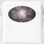Cosmic Burst Artwork Ovale Sticker (Tas)
