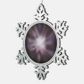 Cosmic Burst Artwork Tin Sneeuwvlok Ornament (Rechts)