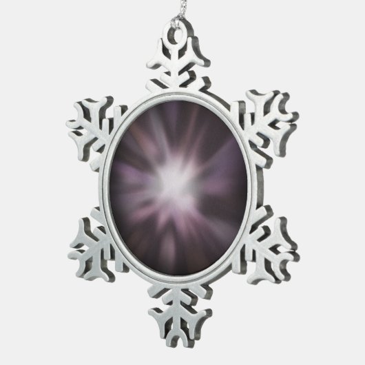 Cosmic Burst Artwork Tin Sneeuwvlok Ornament (Rechts)