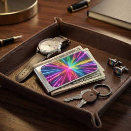 Cosmic Burst Money Clip Verzilverde Geldclip