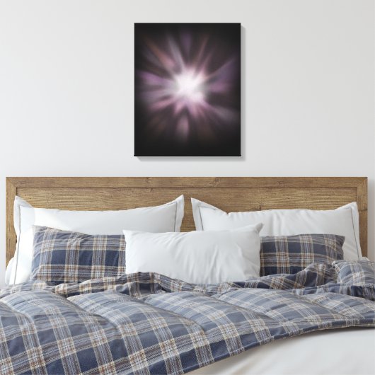 Cosmic Burst - Ruimteexplosie op zwart Canvas Afdruk (Insitu (Slaapkamer))