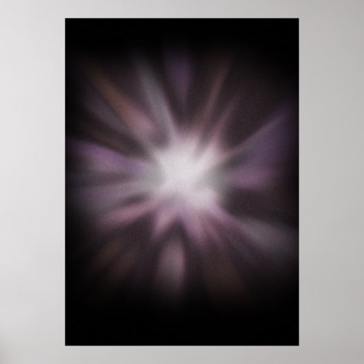 Cosmic Burst - Ruimteexplosie op zwart Poster (Voorkant)