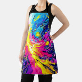 Cosmic Burst: Vibrant Splatter Art Schort (Insitu)