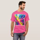 Cosmic Burst: Vibrant Splatter Art T-shirt (Voorkant volledig)