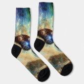 Cosmic Butterfly Fantasy kunstwerk Sokken (Rechts)