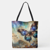 Cosmic Butterfly Fantasy kunstwerk Tote Bag (Achterkant)