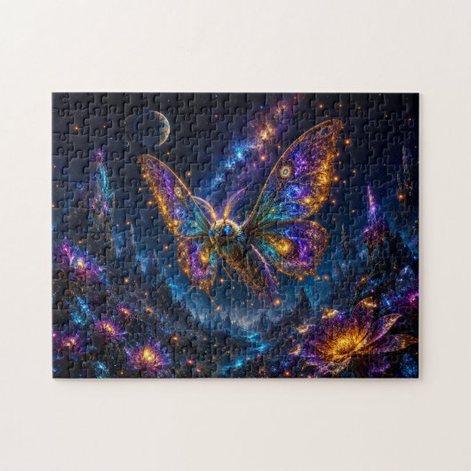 Cosmic Butterfly Fantasy Puzzle – Magical Galactic Legpuzzel (Horizontaal)