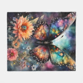 Cosmic Butterfly Fleece Deken (Voorkant (Horizontaal))