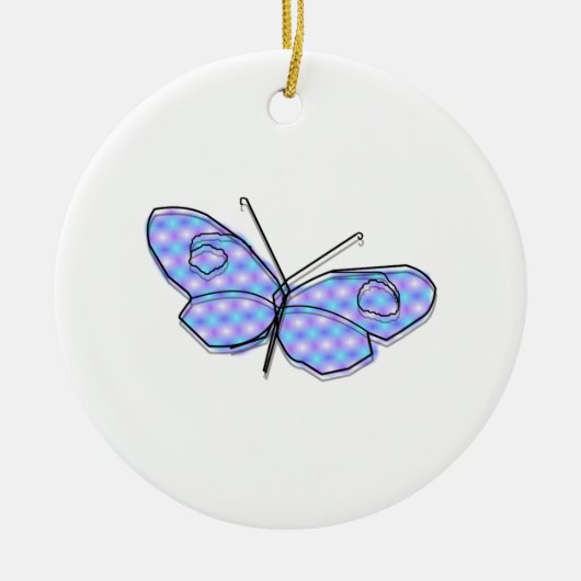 Cosmic Butterfly Keramisch Ornament (Voorkant)