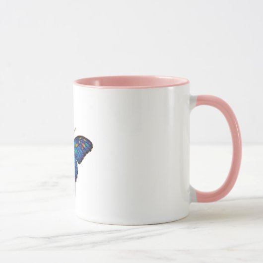 Cosmic Butterfly Mok – Levendige Galaxy Art (Rechts)