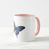 Cosmic Butterfly Mok – Levendige Galaxy Art (Voorkant rechts)