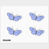 Cosmic Butterfly Ovale Sticker (Vel)