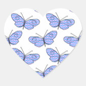 Cosmic Butterfly Pattern Hart Sticker (Voorkant)