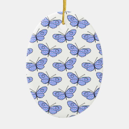 Cosmic Butterfly Pattern Keramisch Ornament (Voorkant)