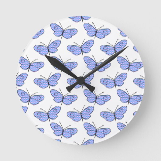 Cosmic Butterfly Pattern Ronde Klok (Voorkant)
