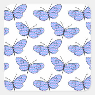 Cosmic Butterfly Pattern Vierkante Sticker