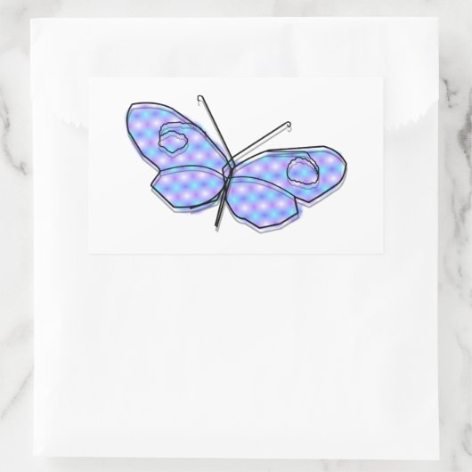 Cosmic Butterfly Rechthoekige Sticker (Tas)