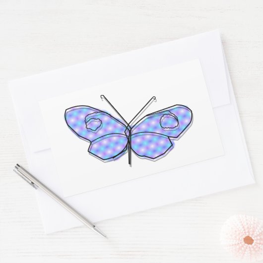 Cosmic Butterfly Rechthoekige Sticker (Envelop)
