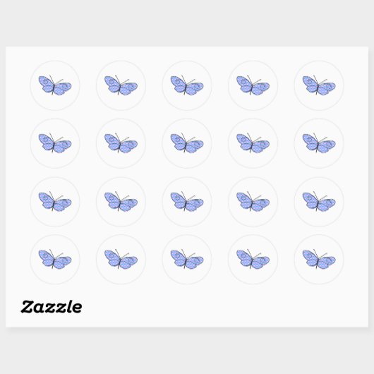 Cosmic Butterfly Ronde Sticker (Vel)