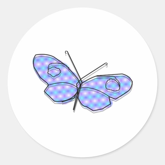 Cosmic Butterfly Ronde Sticker (Voorkant)