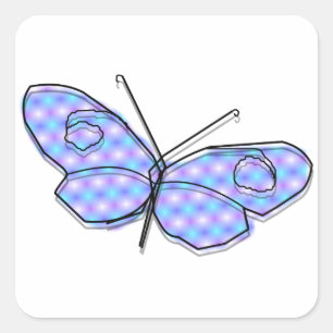 Cosmic Butterfly Vierkante Sticker