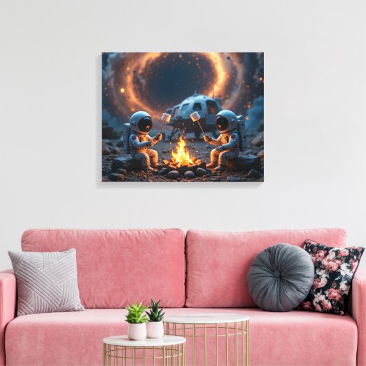 Cosmic Campfire Canvas Afdruk (Insitu (Woonkamer))