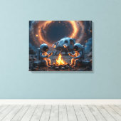 Cosmic Campfire Canvas Afdruk (Insitu (Houten vloer))