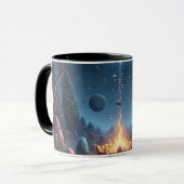 Cosmic Campfire Magic Forest Coffee Mug Mok (Voorkant links)