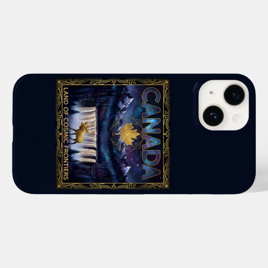 Cosmic Canada Nature Celestial Art Case-Mate iPhone Case (Achterkant (horizontaal))
