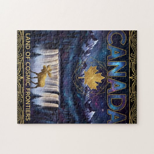 Cosmic Canada Nature Celestial Art Legpuzzel (Horizontaal)