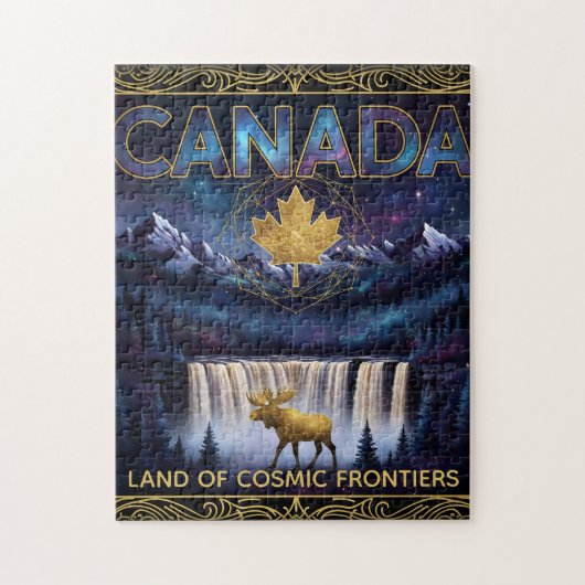 Cosmic Canada Nature Celestial Art Legpuzzel (Verticaal)