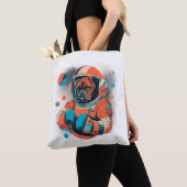 Cosmic Canine De Astronaut Boxer Tote Bag (Dichtbij)