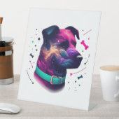 Cosmic Canine Graphic Tee Reclamebord Met Voetstuk (Insitu)