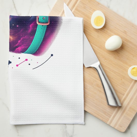 Cosmic Canine Graphic Tee Theedoek (Quarter Fold)