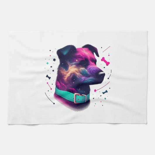 Cosmic Canine Graphic Tee Theedoek (Horizontaal)