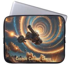 Cosmic Cannon Chaos Laptop Sleeve